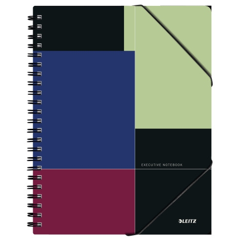 CAIET BIROU SPIRA A4 AR NEGRU-VIOLET EXECUTIVE BE MOBILE LEITZ