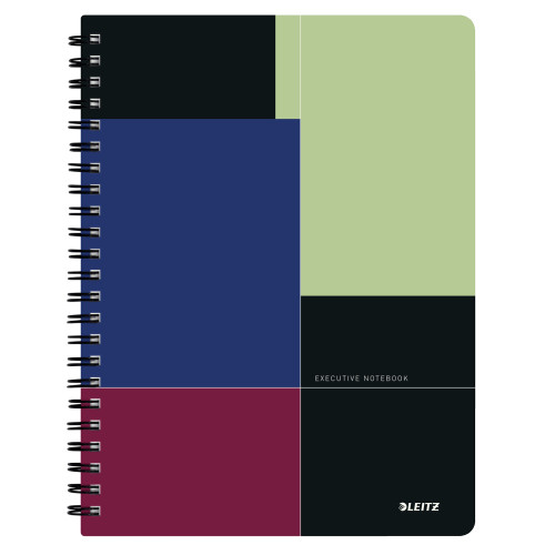 CAIET BIROU SPIRA A4 AR NEGRU-VIOLET EXECUTIVE LEITZ