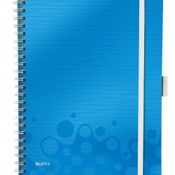 CAIET BIROU SPIRA A4 DR ALBASTRU METALIZAT BE MOBILE WOW LEITZ