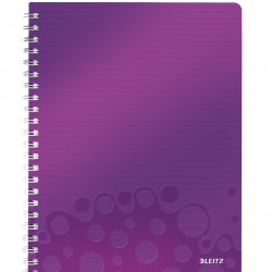 CAIET BIROU SPIRA A4 DR MOV METALIZAT WOW LEITZ