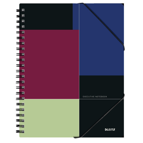 CAIET BIROU SPIRA A4 DR NEGRU-VIOLET EXECUTIVE BE MOBILE LEITZ