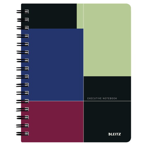 CAIET BIROU SPIRA A5 AR NEGRU-VIOLET EXECUTIVE LEITZ