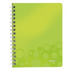 CAIET BIROU SPIRA A5 AR VERDE METALIZAT WOW LEITZ