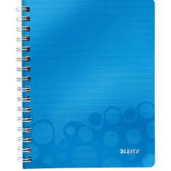 CAIET BIROU SPIRA A5 DR ALBASTRU METALIZAT WOW LEITZ