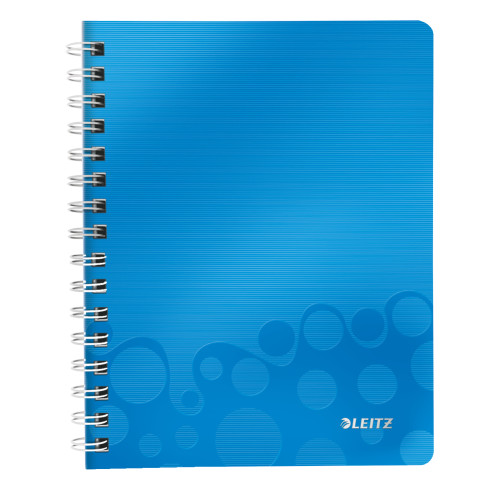 CAIET BIROU SPIRA A5 DR ALBASTRU METALIZAT WOW LEITZ