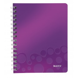 CAIET BIROU SPIRA A5 DR MOV METALIZAT WOW LEITZ