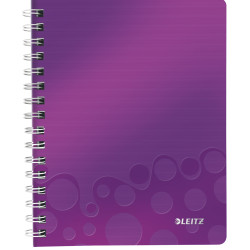 CAIET BIROU SPIRA A5 DR MOV METALIZAT WOW LEITZ