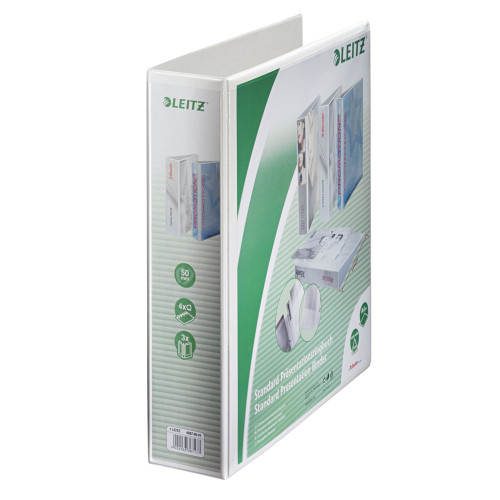 CAIET MECANIC A4 4 INELE 50MM/77MM ALB MAXI PANORAMA LEITZ