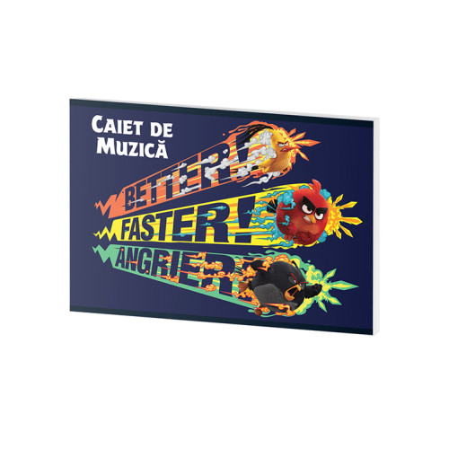 CAIET MUZICA 24F LICENTE ANGRY BIRDS PIGNA