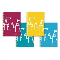 CAIET SPIRA A4 80F DR COPERTA PP MOTIVE CASTEL FABER-CASTELL
