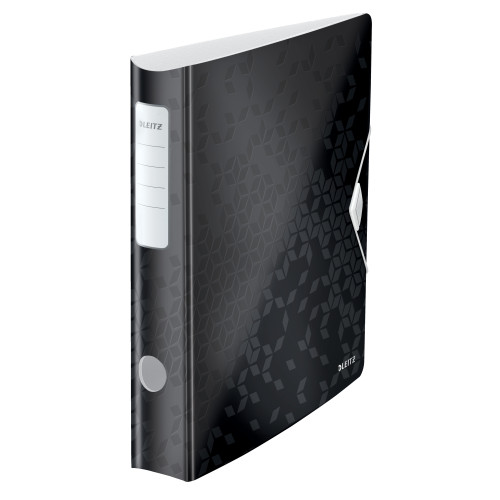 BIBLIORAFT PLASTIFIAT 5CM 180GRADE NEGRU ACTIVE WOW LEITZ