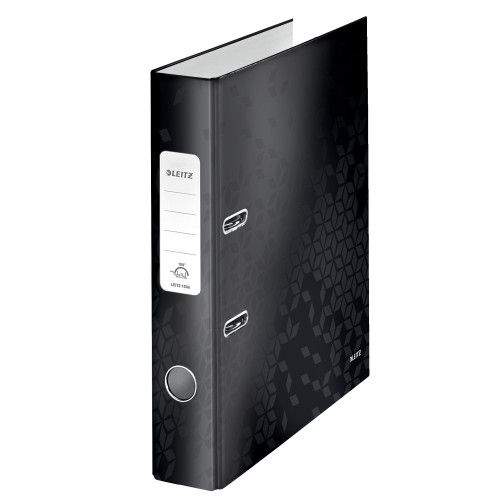 BIBLIORAFT PLASTIFIAT 5CM 180GRADE NEGRU WOW LEITZ