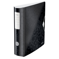 BIBLIORAFT PLASTIFIAT 7.5CM 180GRADE NEGRU ACTIVE WOW LEITZ