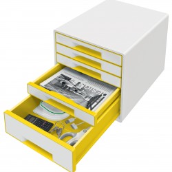CABINET 5 SERTARE ALB/GALBEN WOW LEITZ