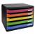 CABINET 5 SERTARE LANDSCAPE NEGRU/MULTICOLOR EXACOMPTA