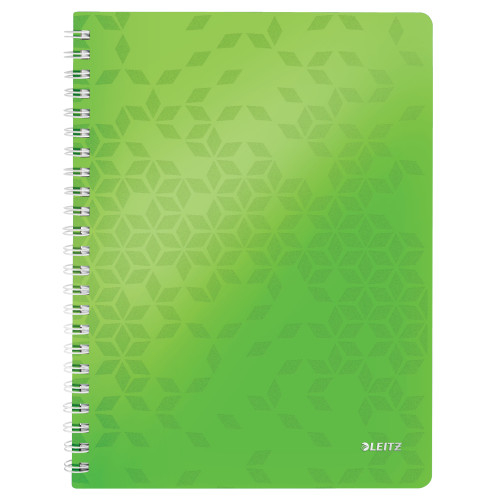 CAIET BIROU SPIRA A4 DR VERDE COPERTA PP WOW LEITZ