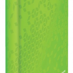 CAIET MECANIC A4 4 INELE 25MM/40MM VERDE METALIZAT WOW LEITZ
