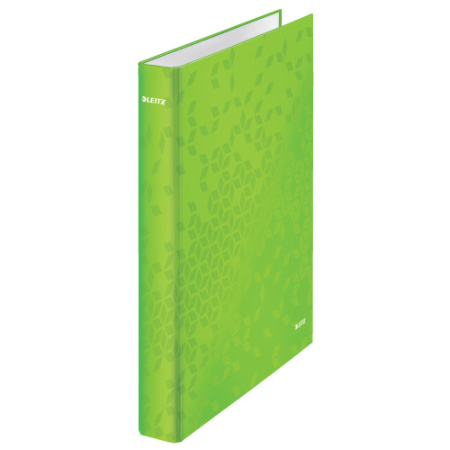 CAIET MECANIC A4 4 INELE 25MM/40MM VERDE METALIZAT WOW LEITZ