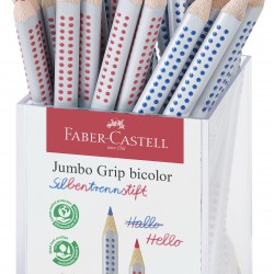 CREION COLORAT BICOLOR ROSU/ALBASTRU CUTIE PLASTIC 36 BUC FABER