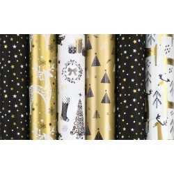 HARTIE AMBALAJ ROLA 70CM X 2M GOLDEN WINTERTIME ROTOLUX