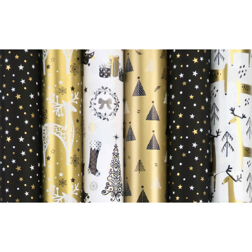 HARTIE AMBALAJ ROLA 70CM X 2M GOLDEN WINTERTIME ROTOLUX