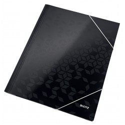 MAPA CARTON CU ELASTIC NEGRU WOW LEITZ