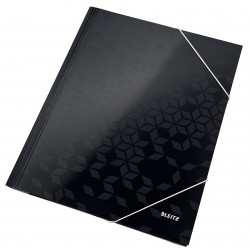 MAPA CARTON CU ELASTIC NEGRU WOW LEITZ