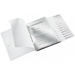 MAPA PLASTIC 12 COMPARTIMENTE NEGRU WOW LEITZ