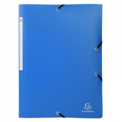 MAPA PLASTIC CU ELASTIC SI ETICH COTOR A4 BLEU EXACOMPTA