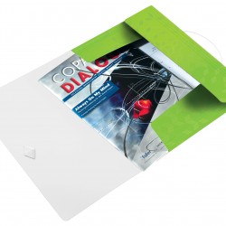 MAPA PLASTIC CU ELASTIC VERDE WOW LEITZ