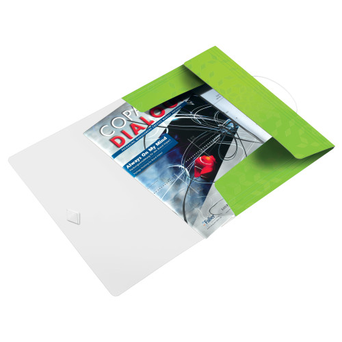 MAPA PLASTIC CU ELASTIC VERDE WOW LEITZ