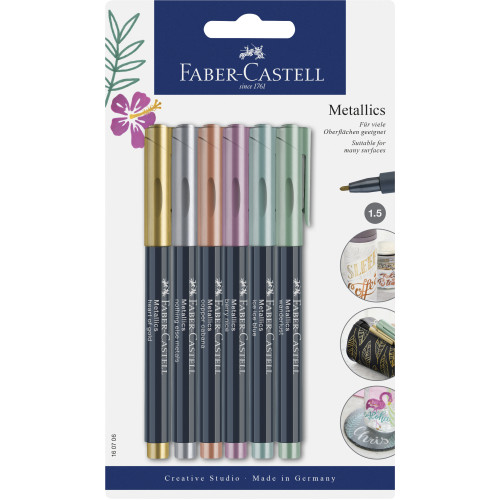 MARKER METALLICS SET 6 BUC FABER-CASTELL