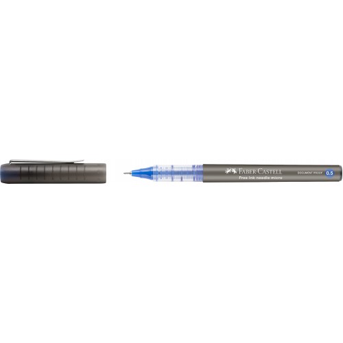 ROLLER FREE INK NEEDLE 0.5MM ALBASTRU FABER-CASTELL