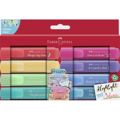 TEXTMARKER SET 8 PASTEL CUTIE CARTON FABER-CASTELL