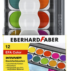 ACUARELE 12 CULORI DETASABILE + PALETA+TUB ALB EBERHARD FABER