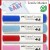 BLISTER 5 MARKERE TEXTILE ROSU-ALBASTRU FABER-CASTELL