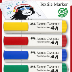 BLISTER 5 MARKERE TEXTILE STANDARD FABER-CASTELL