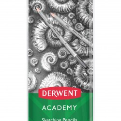 BLISTER 6 BUC CREIOANE GRAFIT 2H-3B DERWENT ACADEMY