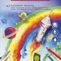 BLOC DESEN A3 10 FILE 100G/MP FABER-CASTELL
