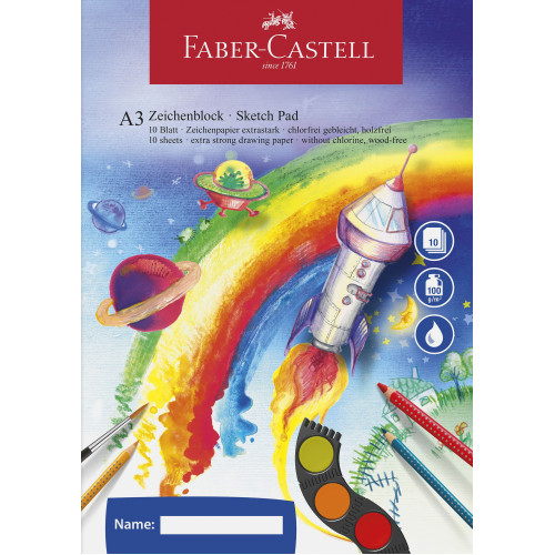 BLOC DESEN A3 10 FILE 100G/MP FABER-CASTELL