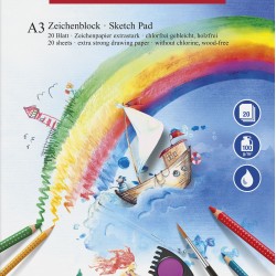 BLOC DESEN A3 20 FILE 100G/MP FABER-CASTELL
