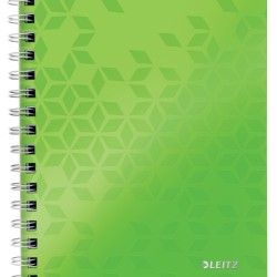 CAIET BIROU SPIRA A5 AR VERDE COPERTA PP WOW LEITZ