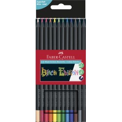 CREIOANE COLORATE 12 CULORI BLACK EDITION FABER-CASTELL