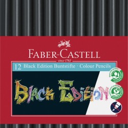 CREIOANE COLORATE 12 CULORI BLACK EDITION FABER-CASTELL