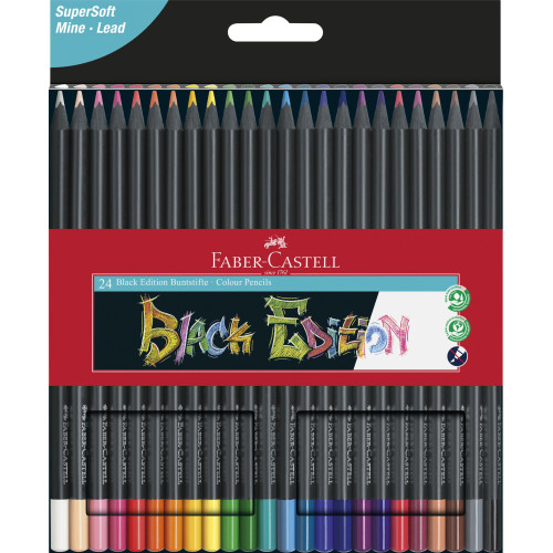 CREIOANE COLORATE 24 CULORI BLACK EDITION FABER-CASTELL