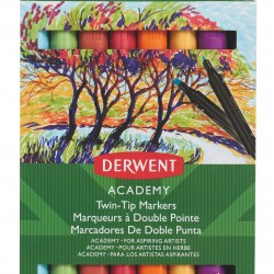 MARKERE 2 CAPETE VARF TESIT 8 BUC/SET DERWENT ACADEMY