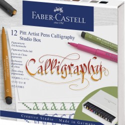 PITT ARTIST PEN CALIGRAFIC CUTIE STUDIO 12 BUC FABER-CASTELL