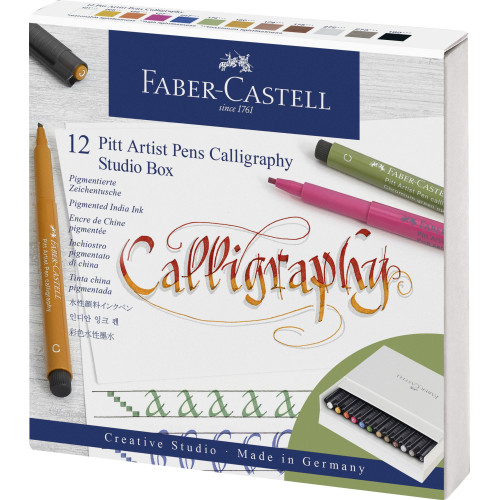 PITT ARTIST PEN CALIGRAFIC CUTIE STUDIO 12 BUC FABER-CASTELL