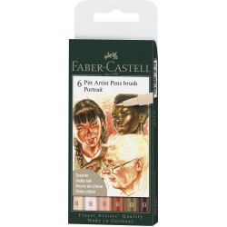 PITT ARTIST PEN SET 6 BUC PORTRET FABER-CASTELL