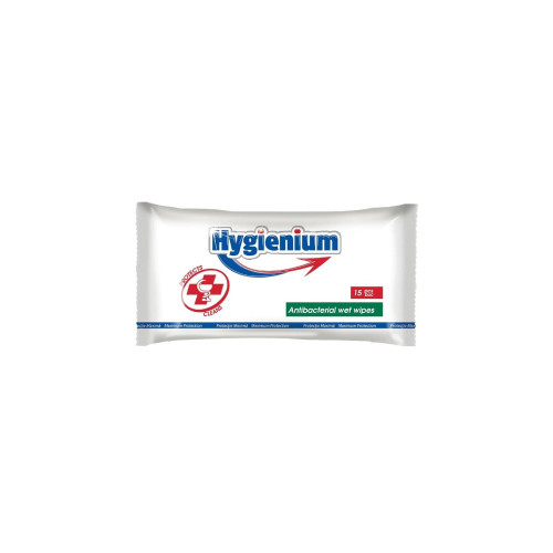 SERVETELE UMEDE ANTIBACTERIENE 15BUC HYGIENIUM